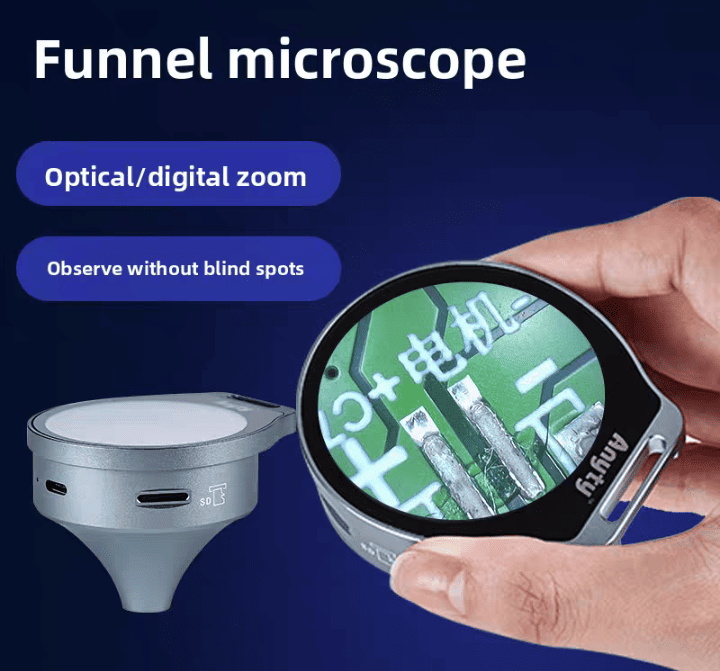 Portable LED Microscope, Magic Magnifying Loupe with R/Image Storage