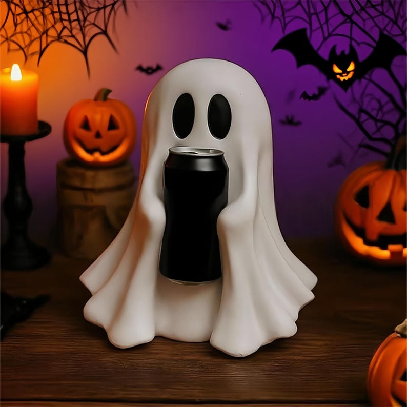 Cute ghost drink holder fun holiday decoration