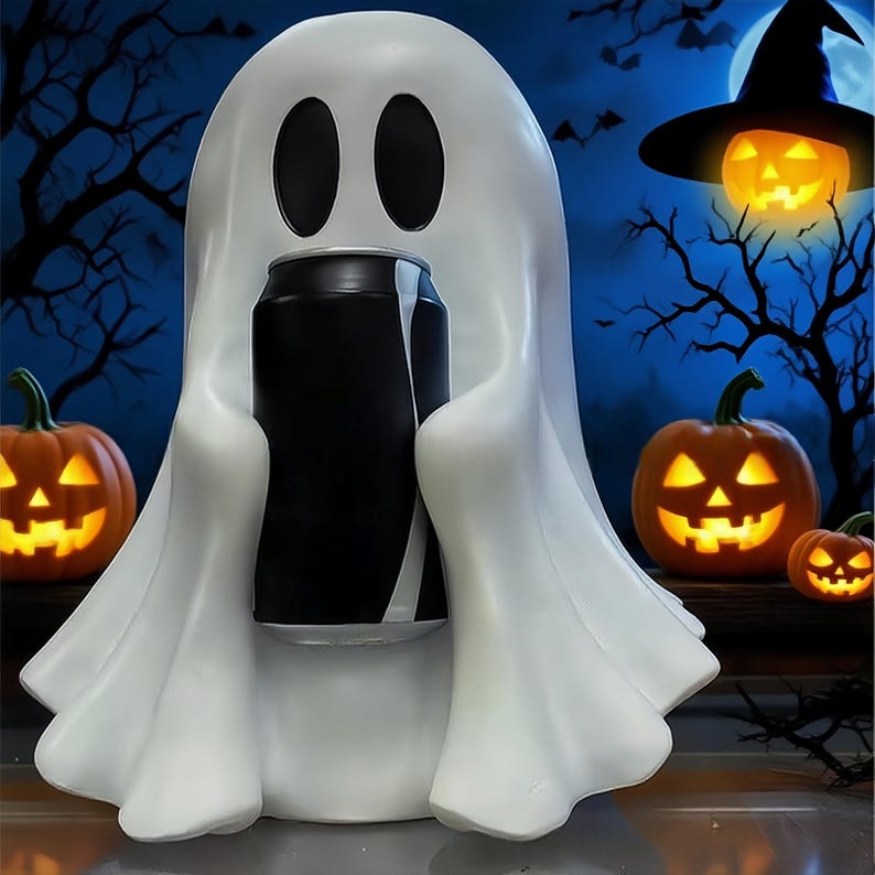 Cute ghost drink holder fun holiday decoration