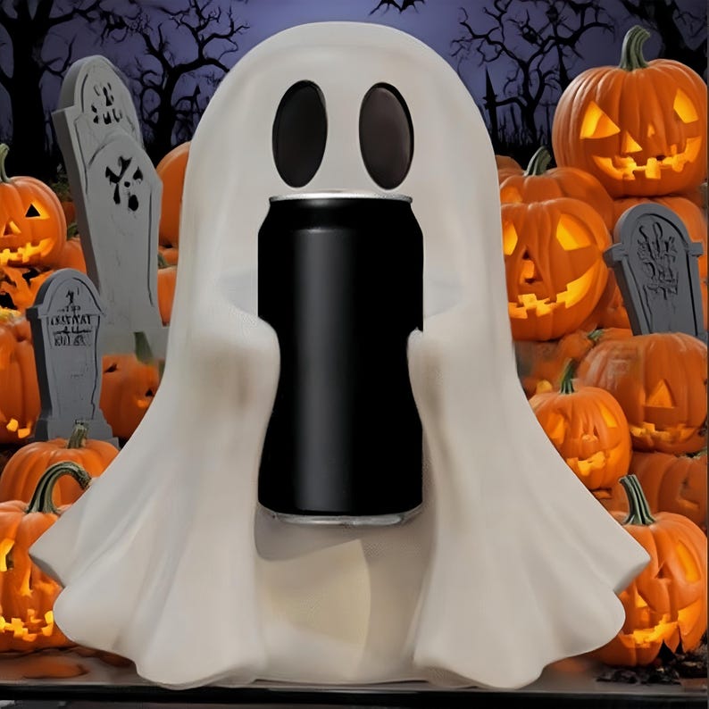 Cute ghost drink holder fun holiday decoration