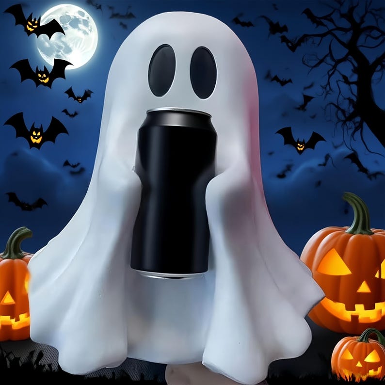 Cute ghost drink holder fun holiday decoration