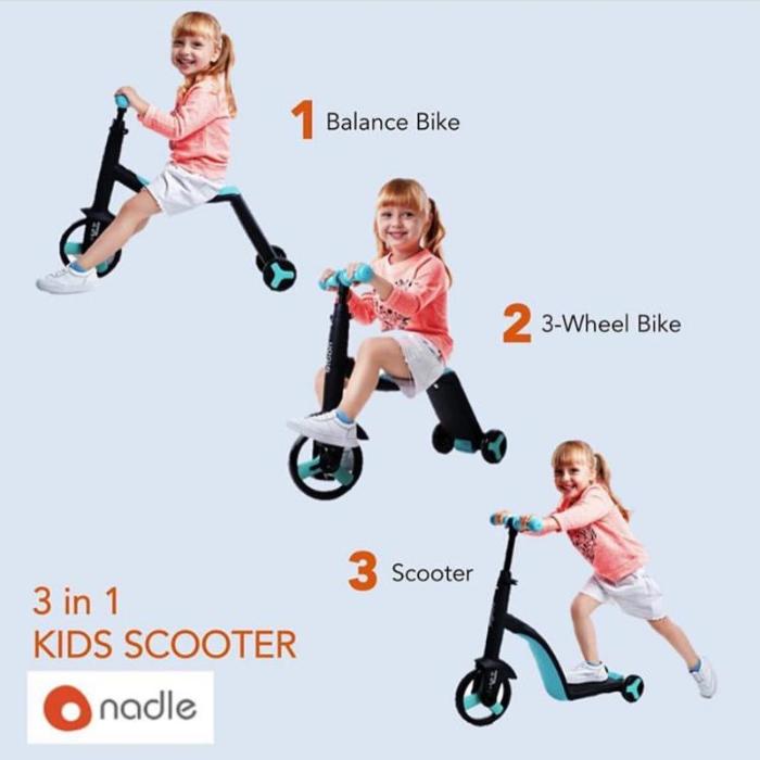 3-in-1 scooter, tricycle, balance bike