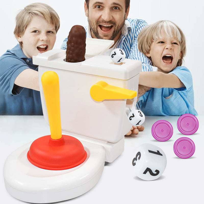 Funny prank party parent-child interactive game toilet flush spray prank party toy
