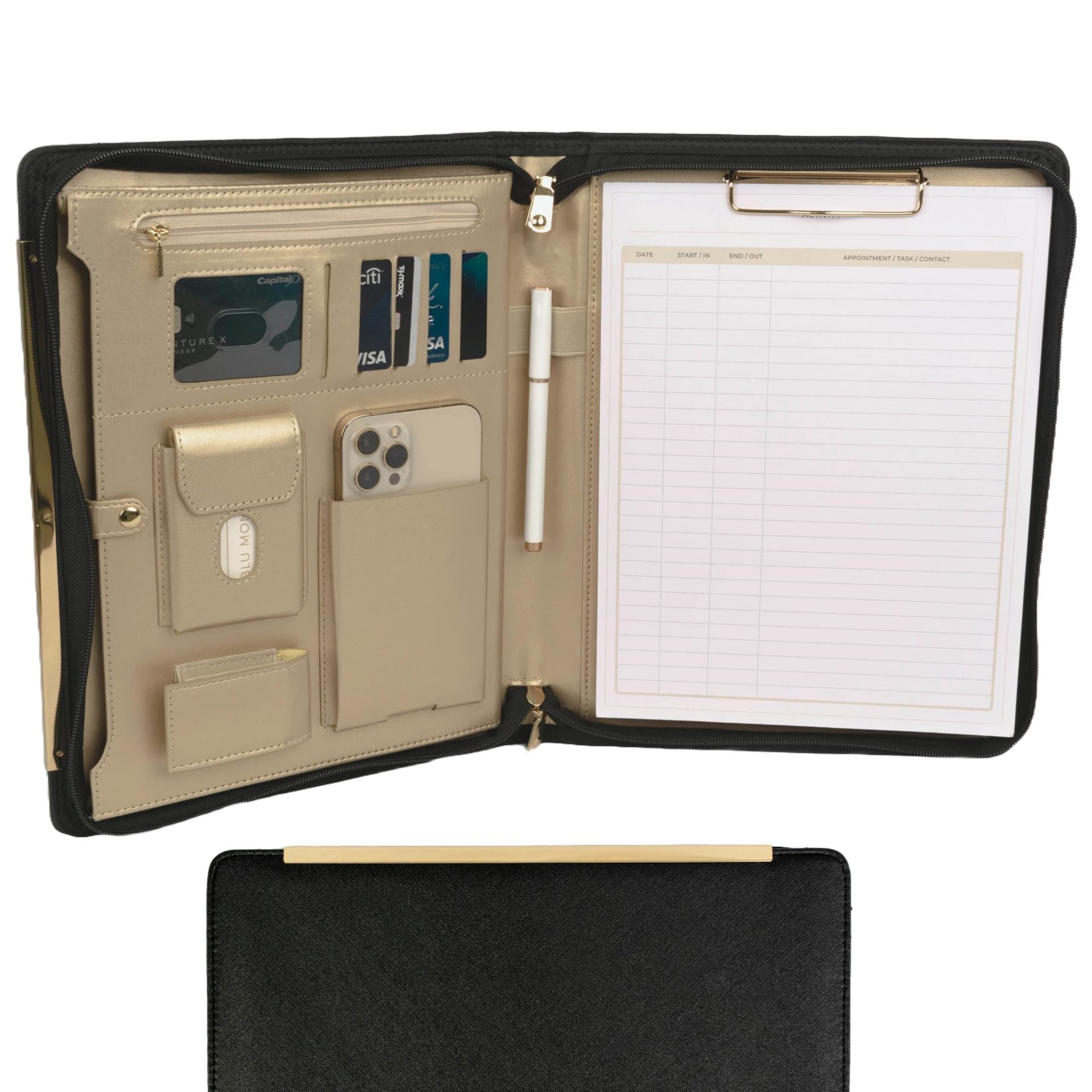 Leather Multifunctional Folder Flat Storage Bag