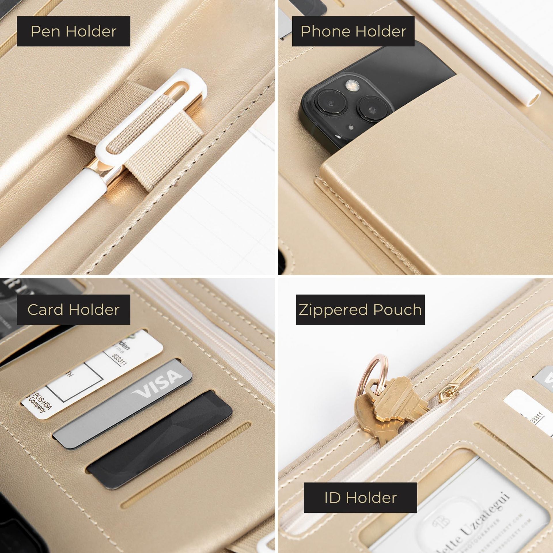 Leather Multifunctional Folder Flat Storage Bag