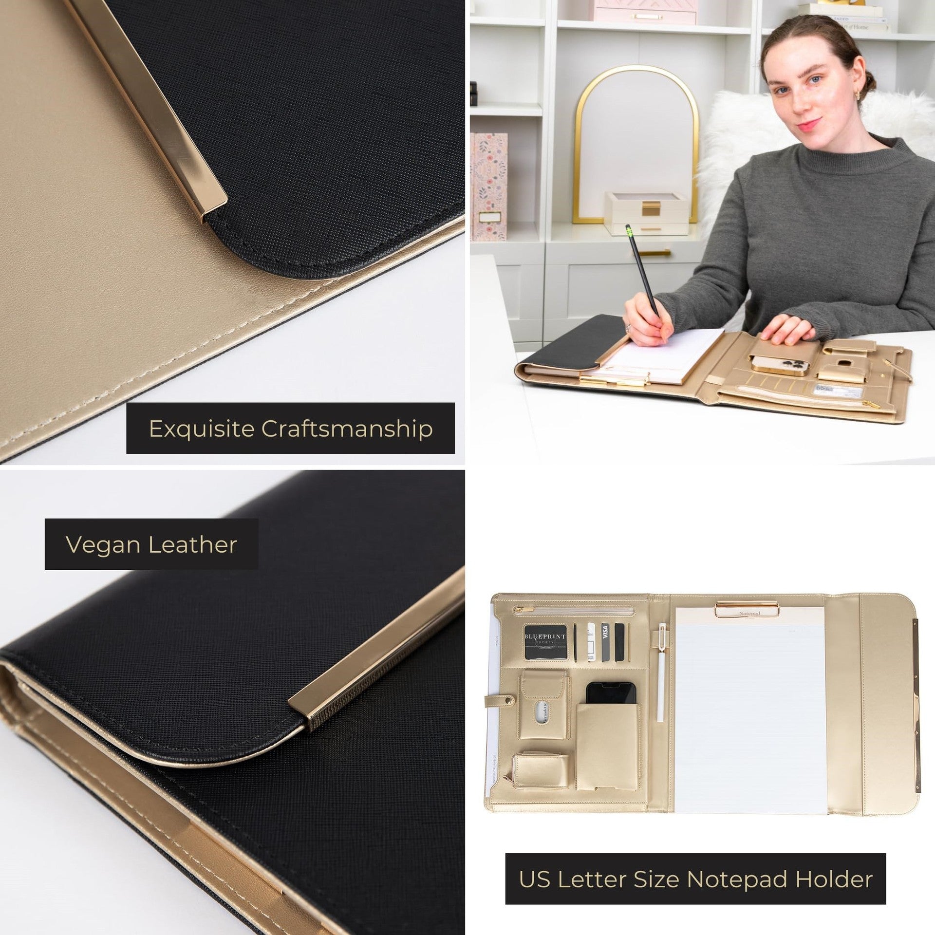 Leather Multifunctional Folder Flat Storage Bag