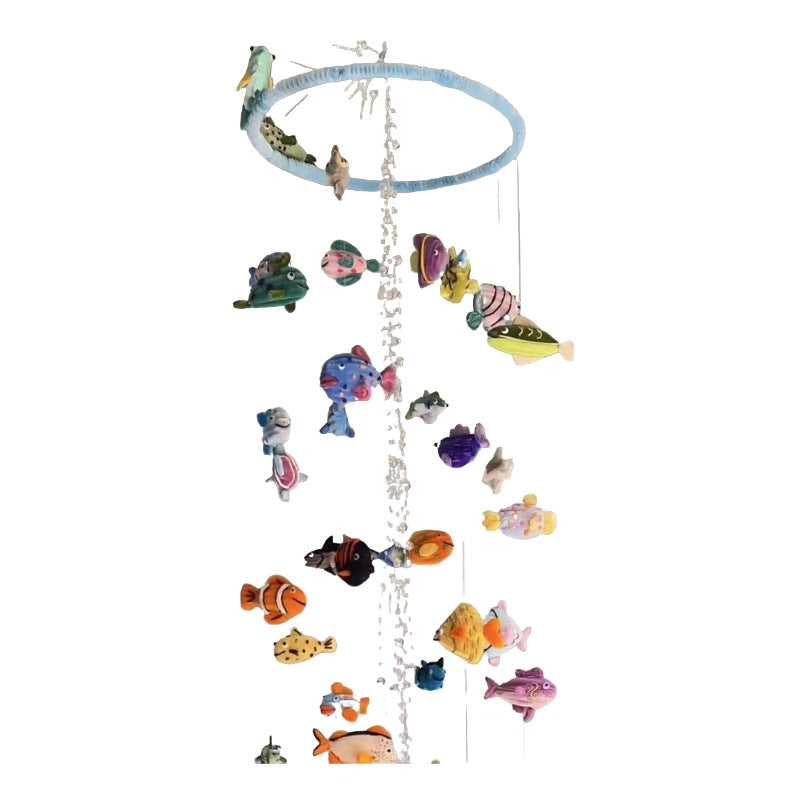 Handmade Deep Sea Fish Wind Chime DIY Twist Stick Pendant Material Kit