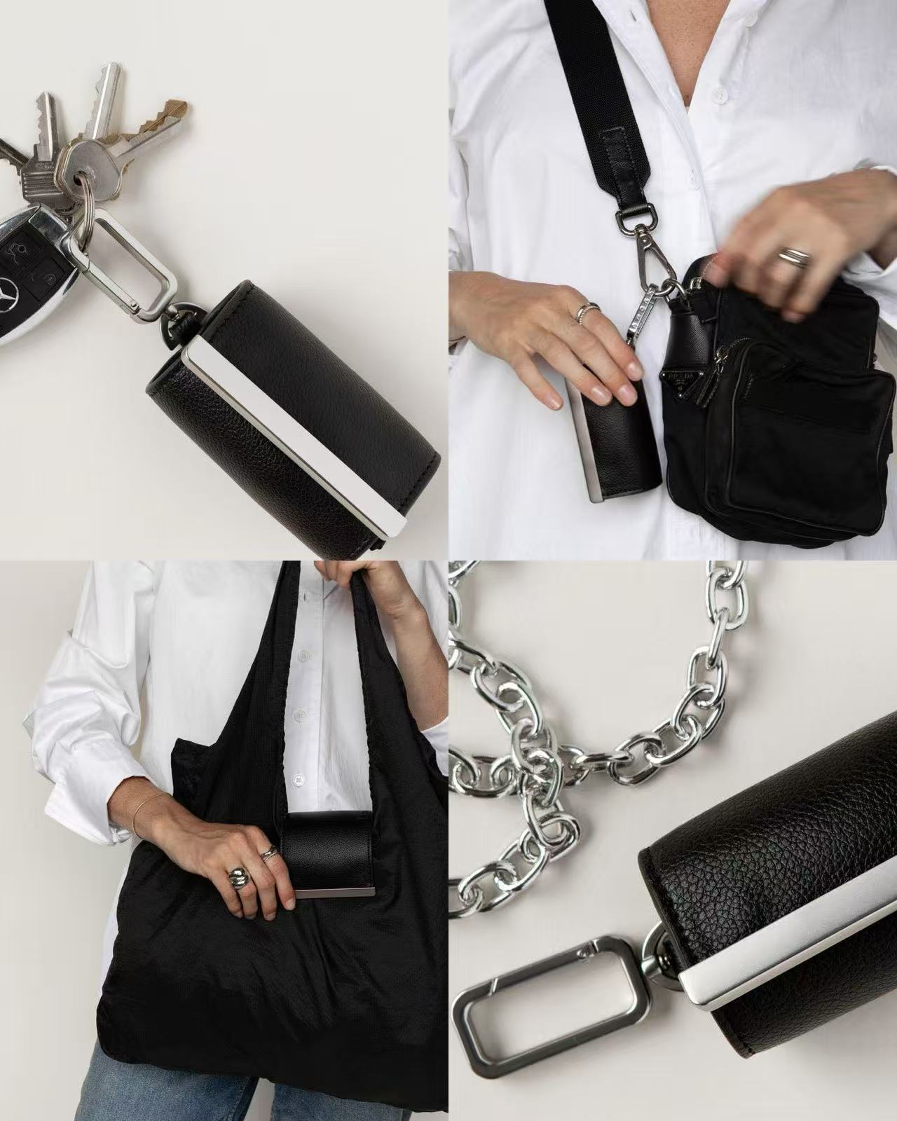 Foldable tote bag single compartment lightweight luggage bag stylish handheld pendant bag