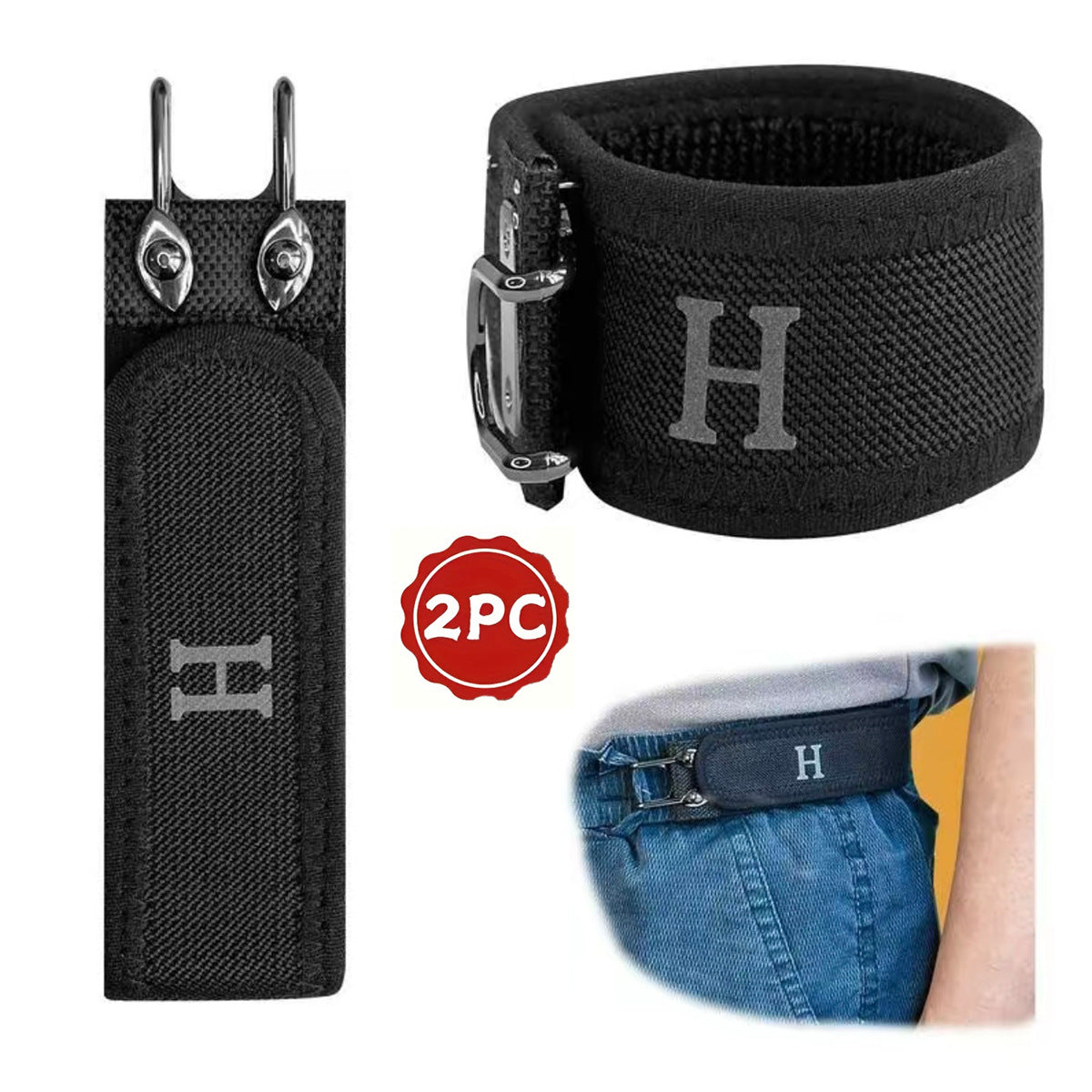 Convenient lazy waist belt with Velcro