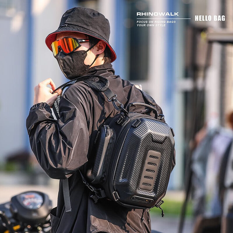 Hard-shell waterproof backpack