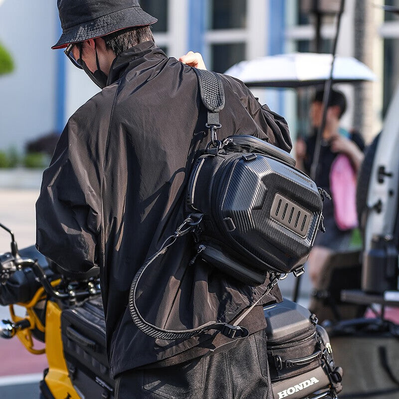 Hard-shell waterproof backpack