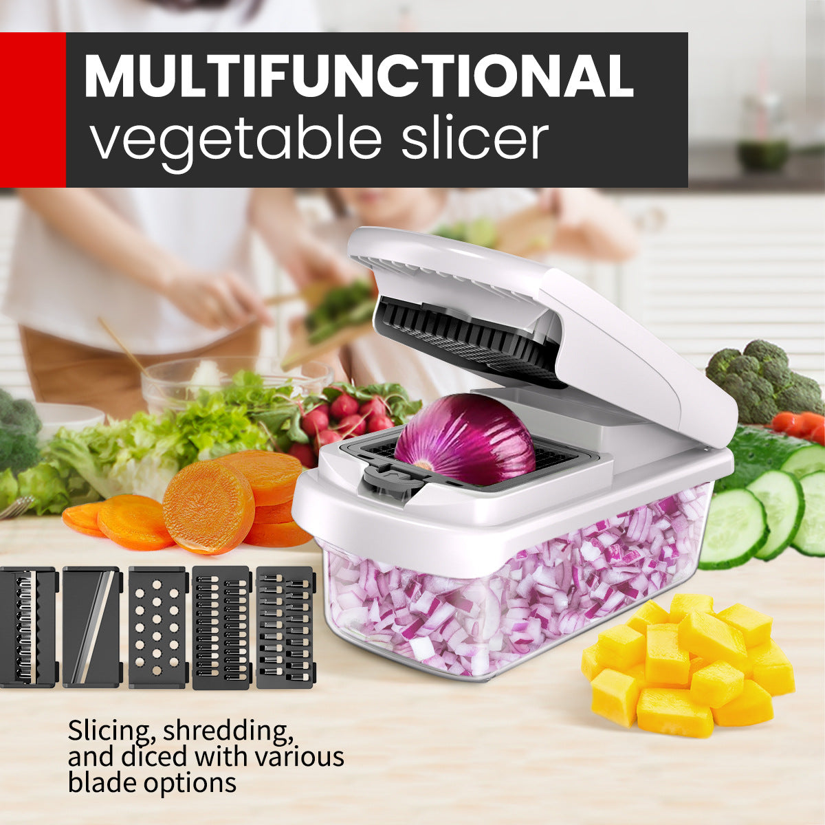 Household multi-functional vegetable cutter