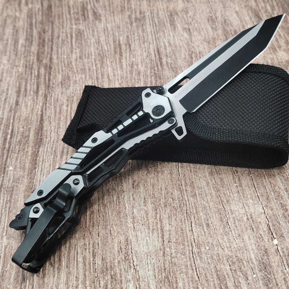 All-steel mechanical folding knife, high-hardness fruit knife
