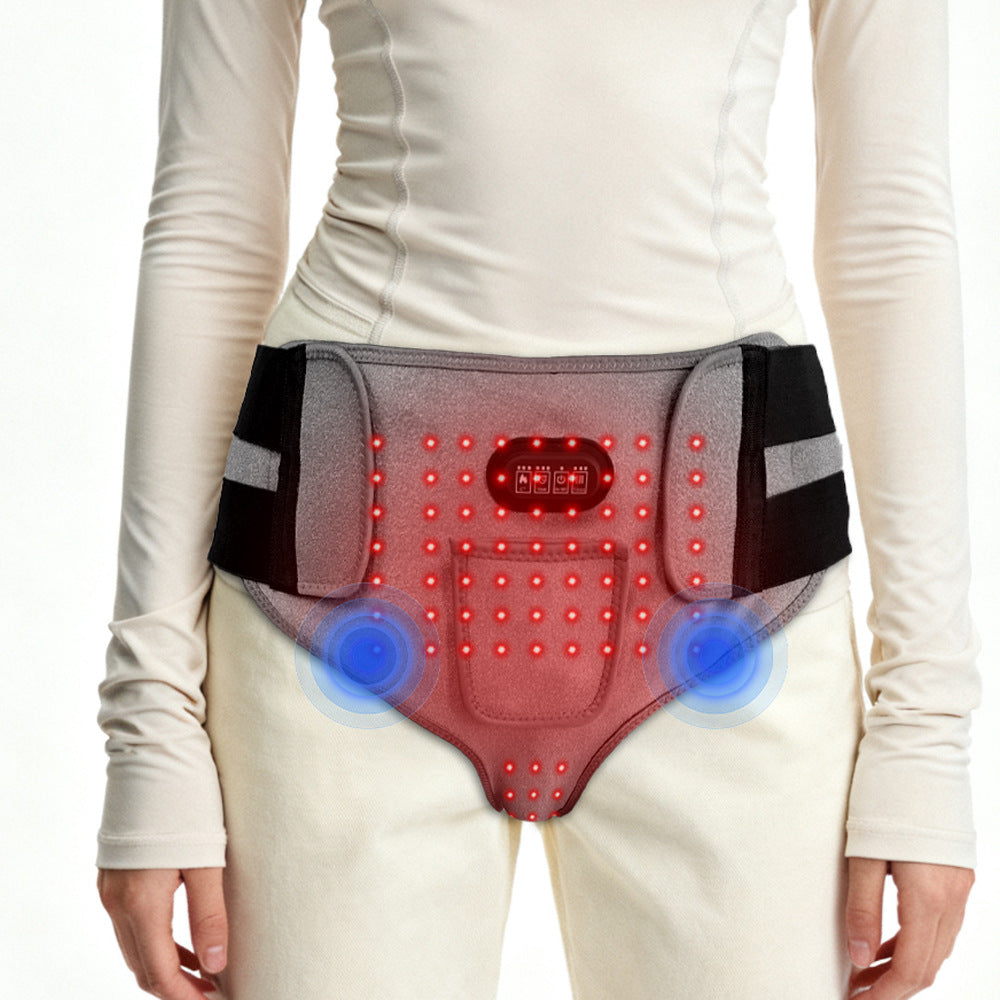 Far-infrared heat therapy massage briefs for warming the uterus, abdomen, and lower back.