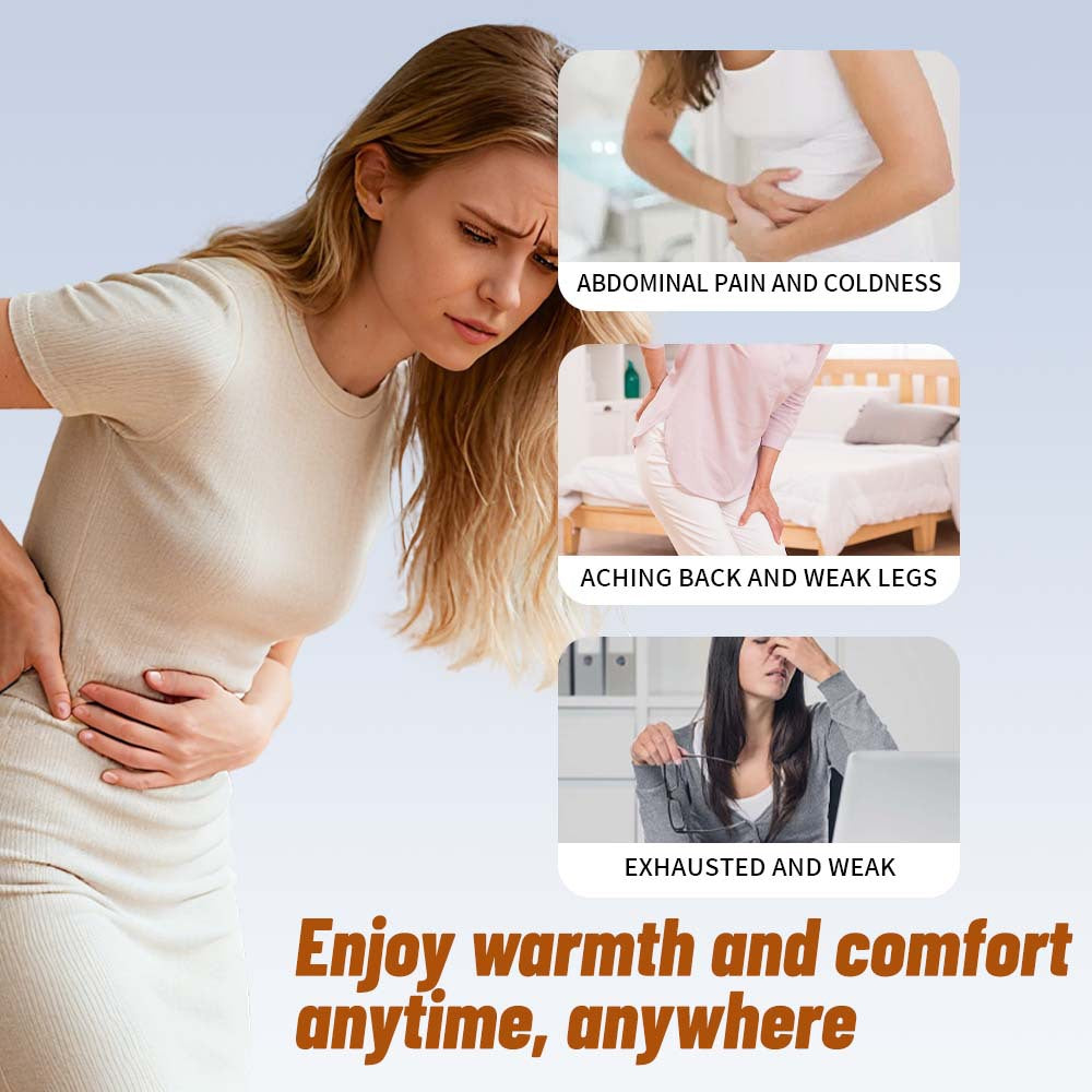 Far-infrared heat therapy massage briefs for warming the uterus, abdomen, and lower back.