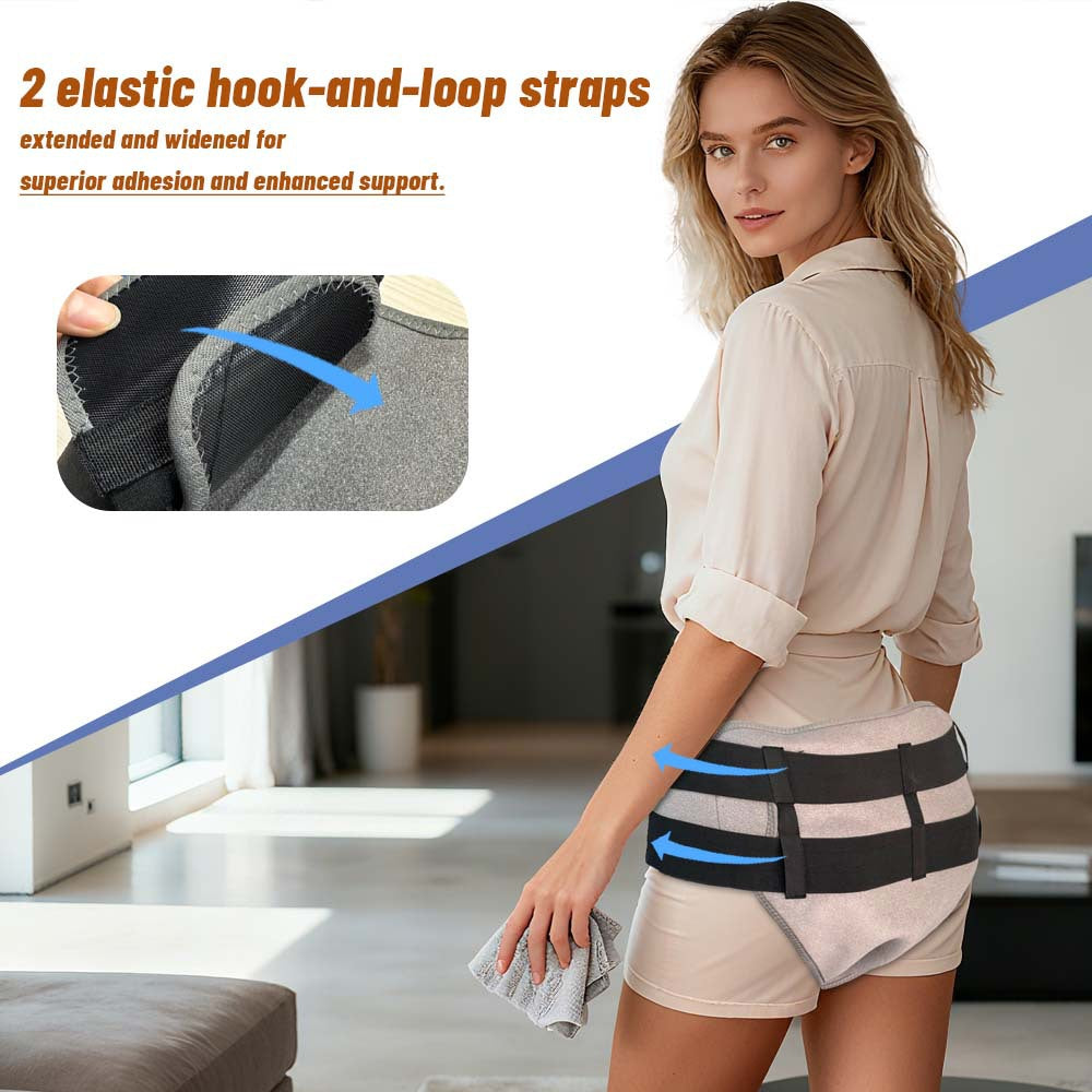 Far-infrared heat therapy massage briefs for warming the uterus, abdomen, and lower back.