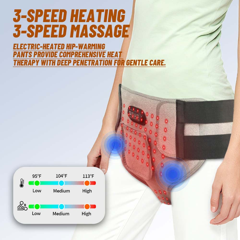 Far-infrared heat therapy massage briefs for warming the uterus, abdomen, and lower back.