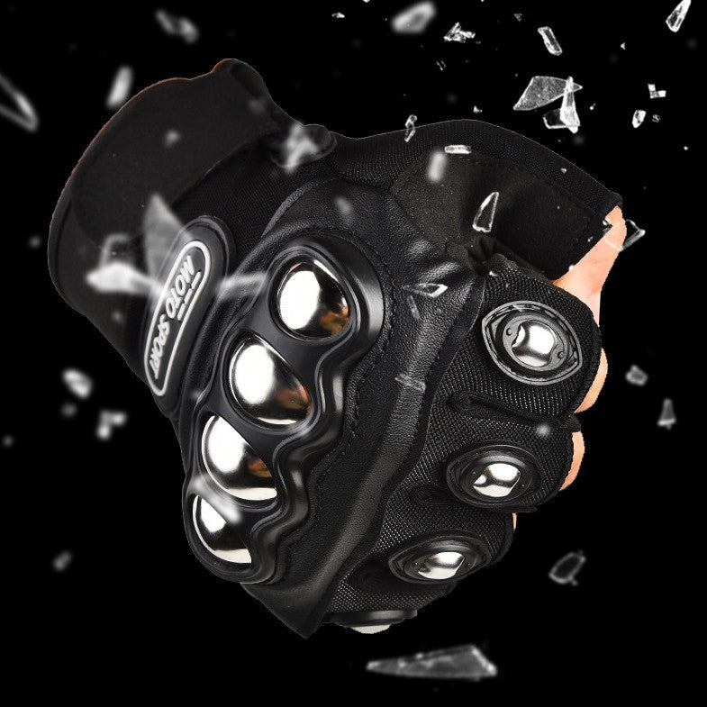Stainless steel hard-shell tactical gloves