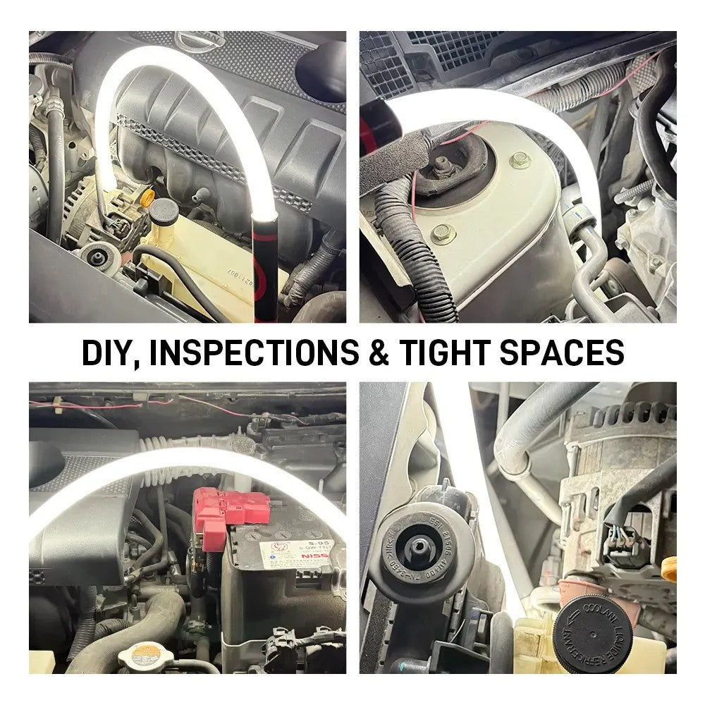 Flexible LED lights for auto repair and maintenance