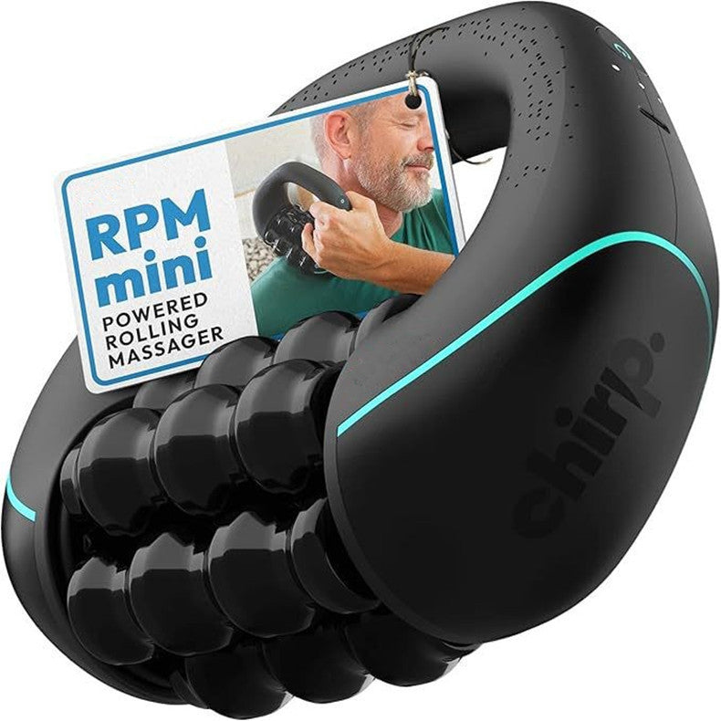 Rolling tapping massager for full-body relief and deep tissue and muscle recovery.