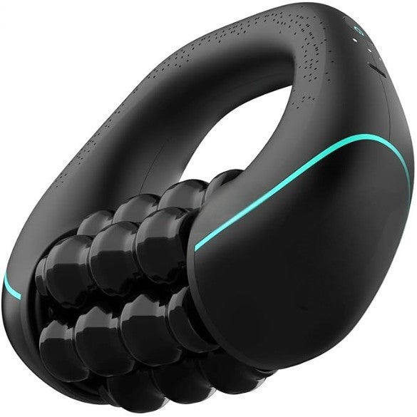 Rolling tapping massager for full-body relief and deep tissue and muscle recovery.