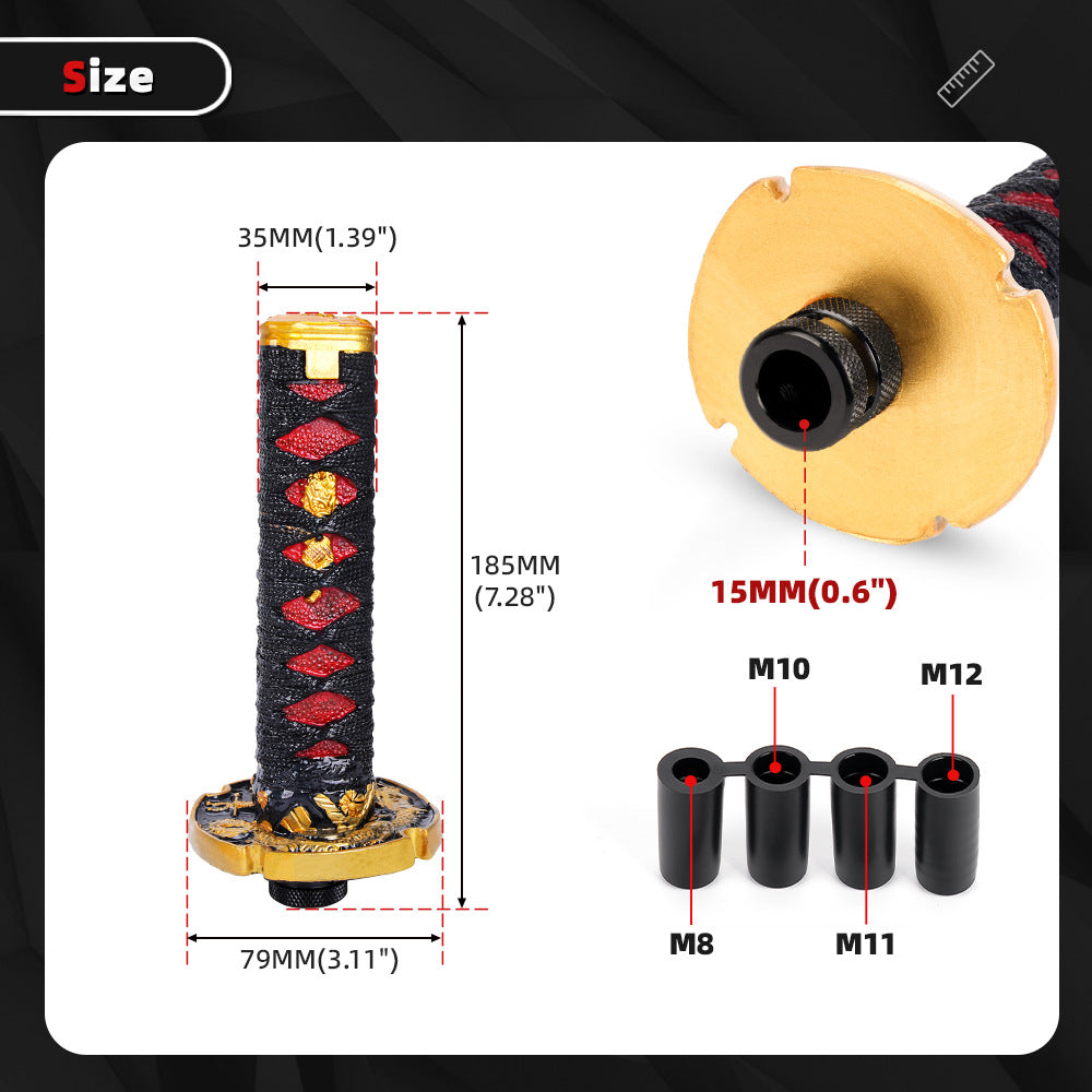 Samurai gear shift knob, gear lever, manual transmission shift knob, gear shift lever, universal