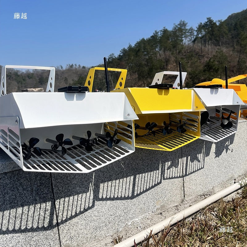 Remote-controlled stainless steel trawlers automatically unhook