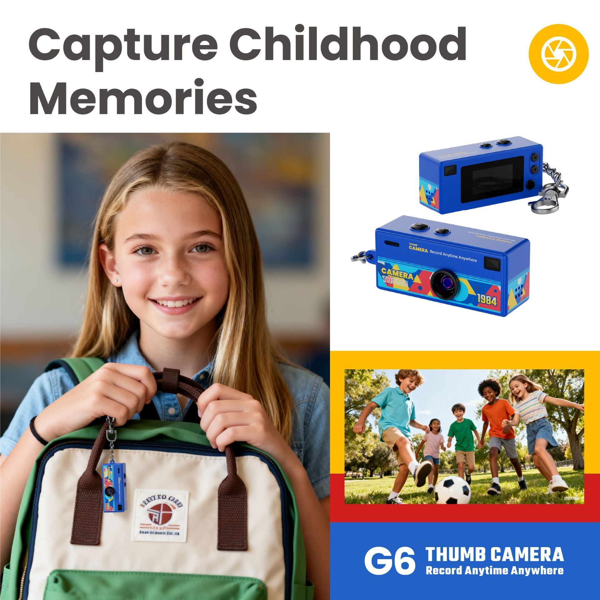 Outdoor Sports Action Camera — Kids' Pocket Camera (Photos & Video)