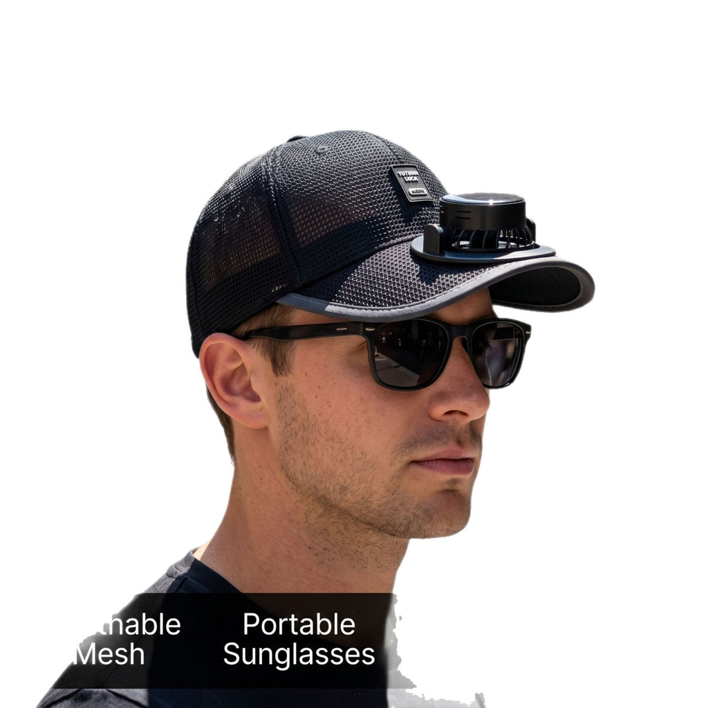 USB Solar Charging Fan Baseball Cap