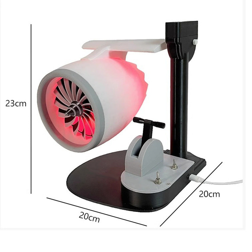 Turbofan aircraft engine creative fan humidifier with light
