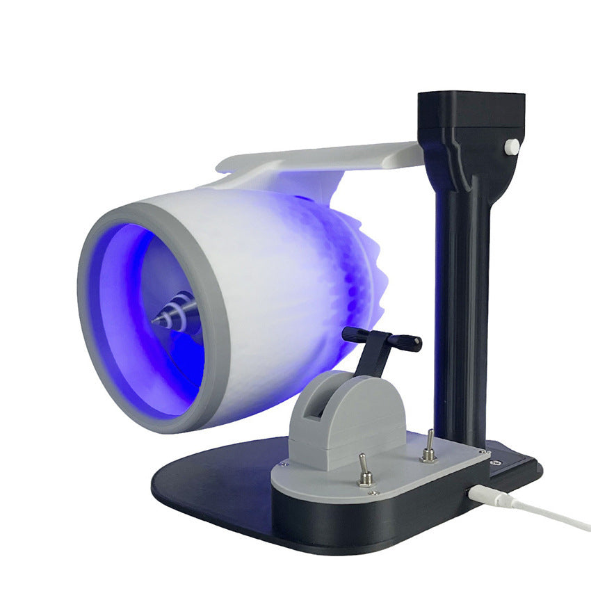 Turbofan aircraft engine creative fan humidifier with light