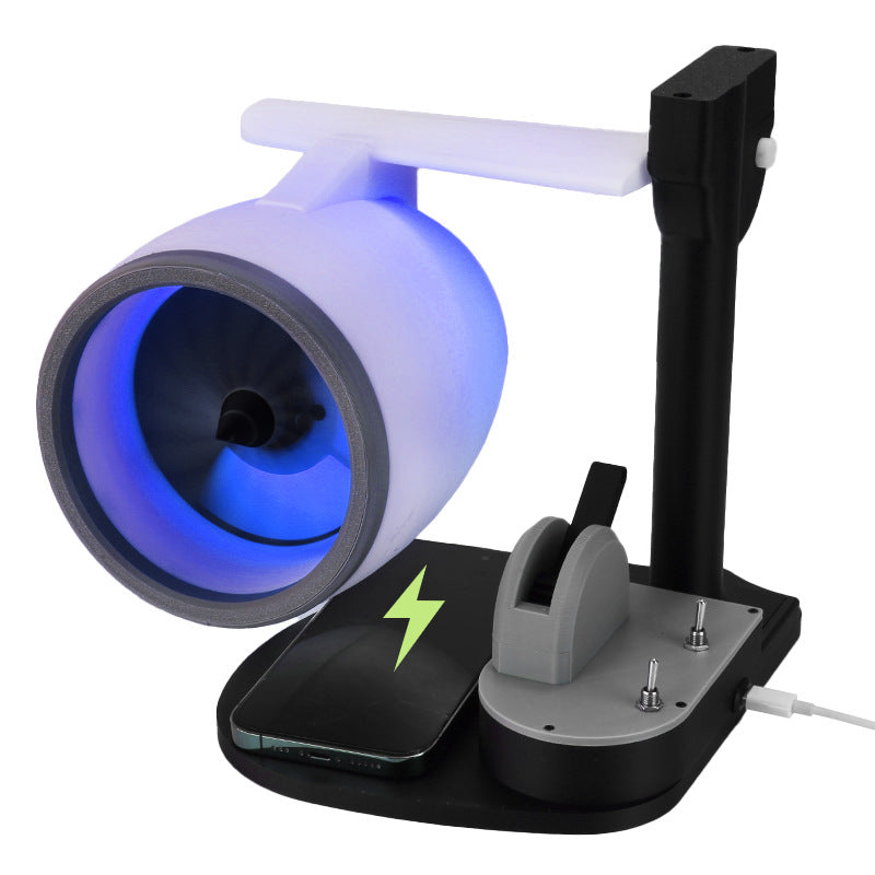 Turbofan aircraft engine creative fan humidifier with light