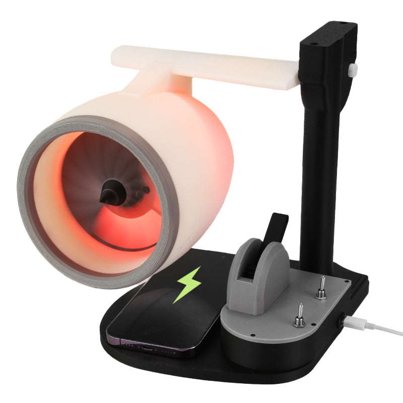 Turbofan aircraft engine creative fan humidifier with light