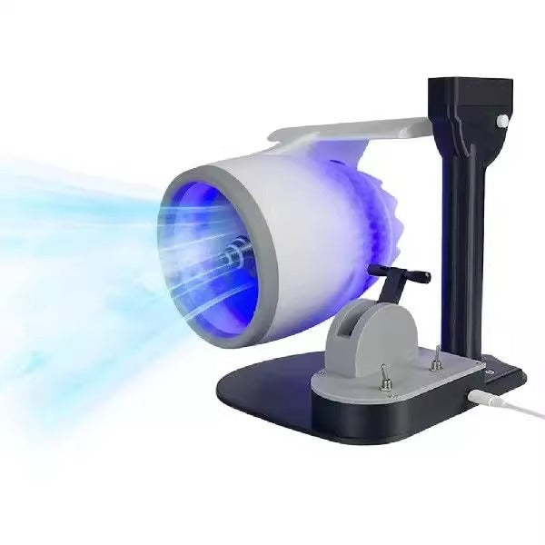 Turbofan aircraft engine creative fan humidifier with light