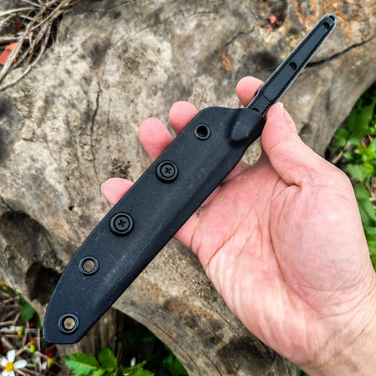 9.4in Tactical Fixed Blade Knife with Sheath, Tea Needle 440C Stainless Steel