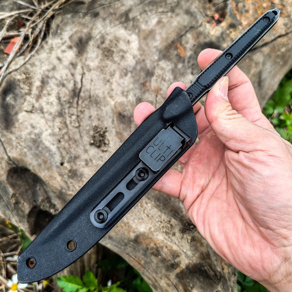 9.4in Tactical Fixed Blade Knife with Sheath, Tea Needle 440C Stainless Steel