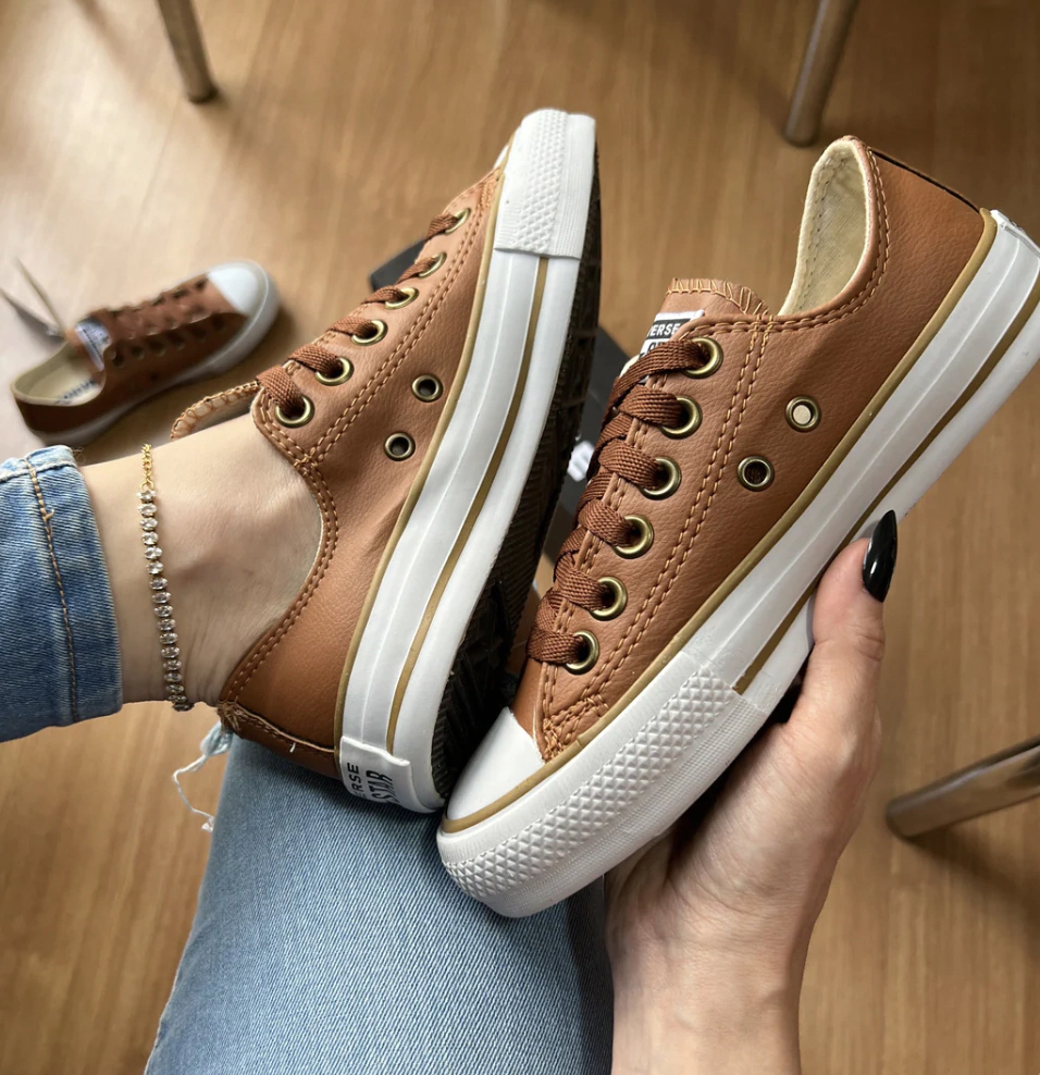 All-Star brown leather shoes