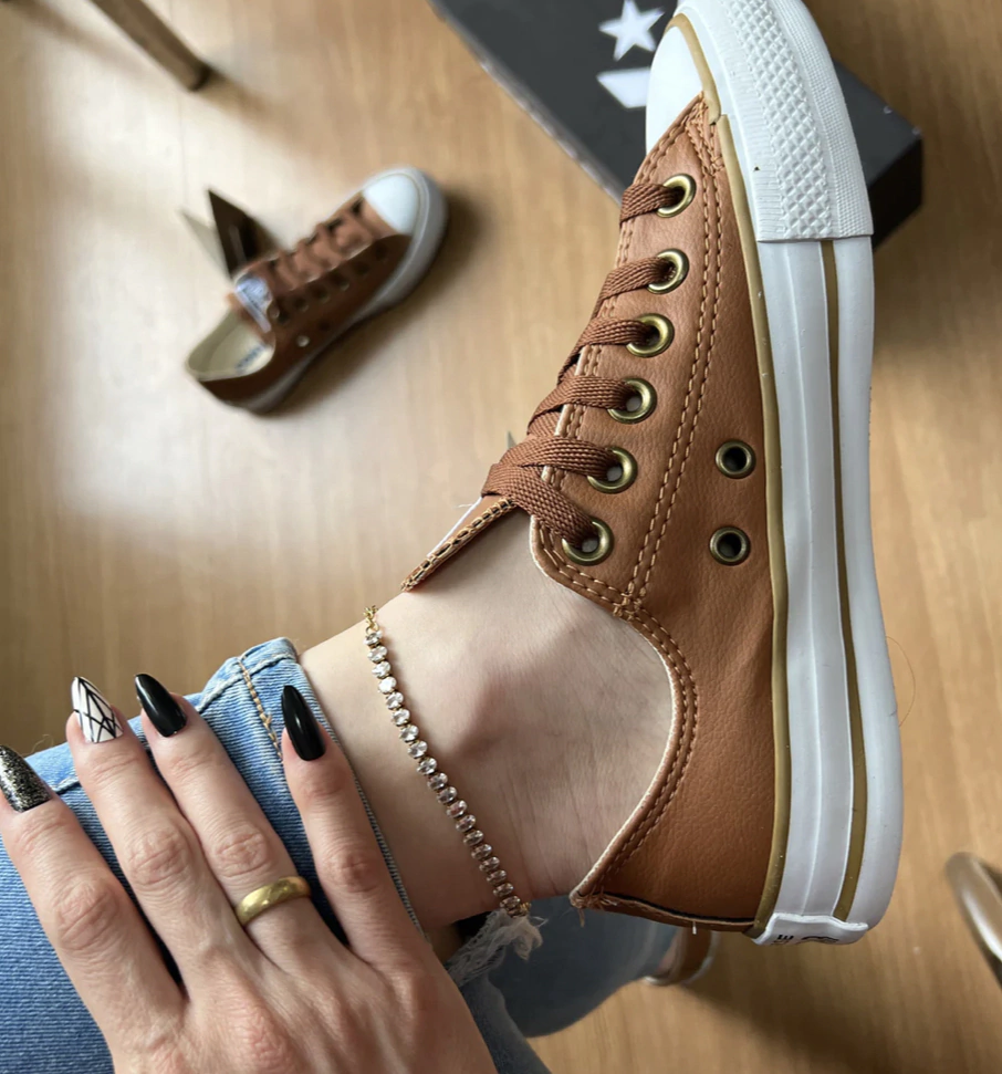 All-Star brown leather shoes