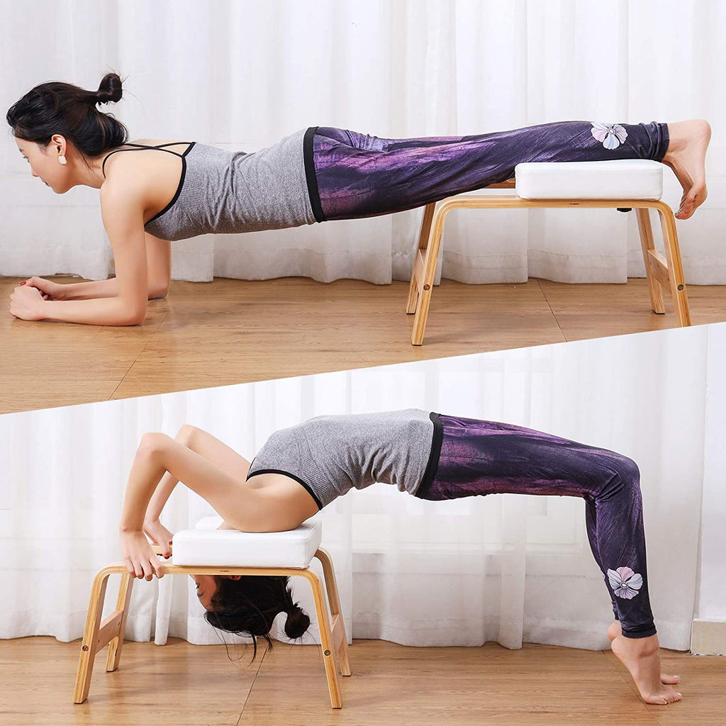 Solid wood yoga stool, multi-functional inverted exercise stool
