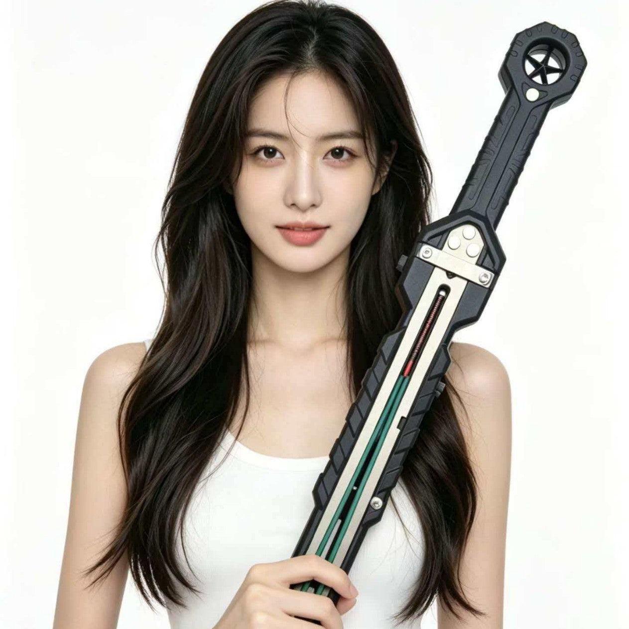 "Yitian Sword" 25-round rapid-fire blaster, constructed from a nylon and carbon-fiber-reinforced nylon composite material.