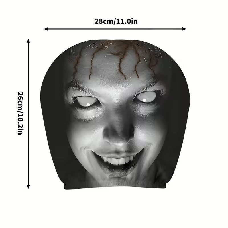Spooky Dark-Style Grimace Headrest Cover