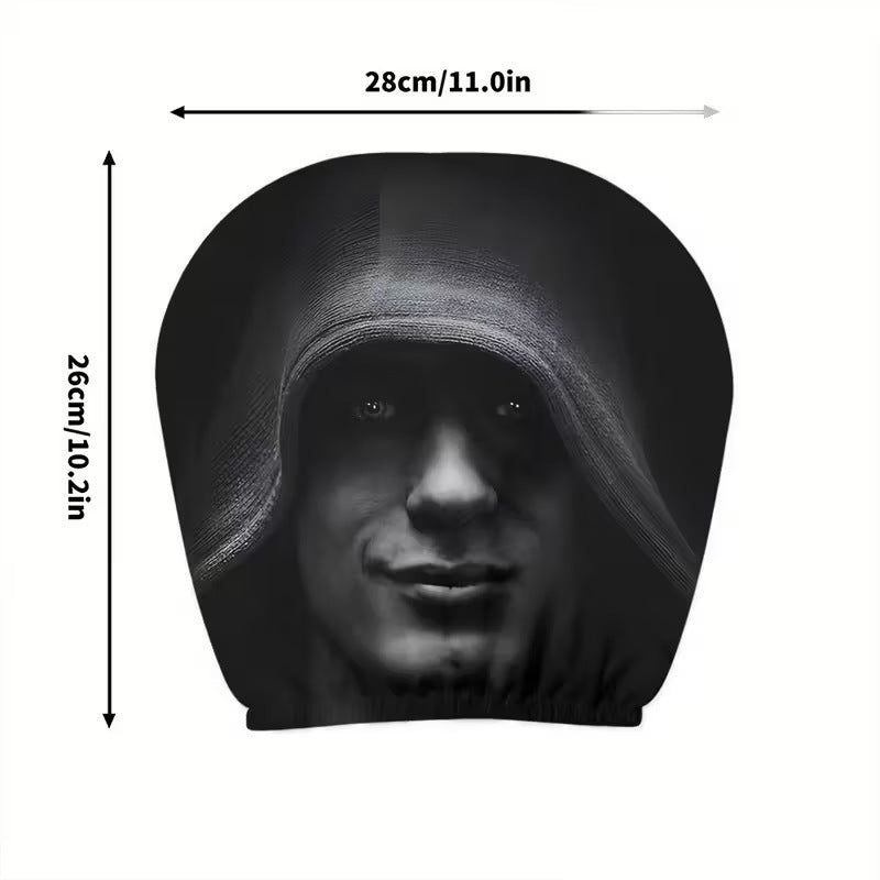 Spooky Dark-Style Grimace Headrest Cover