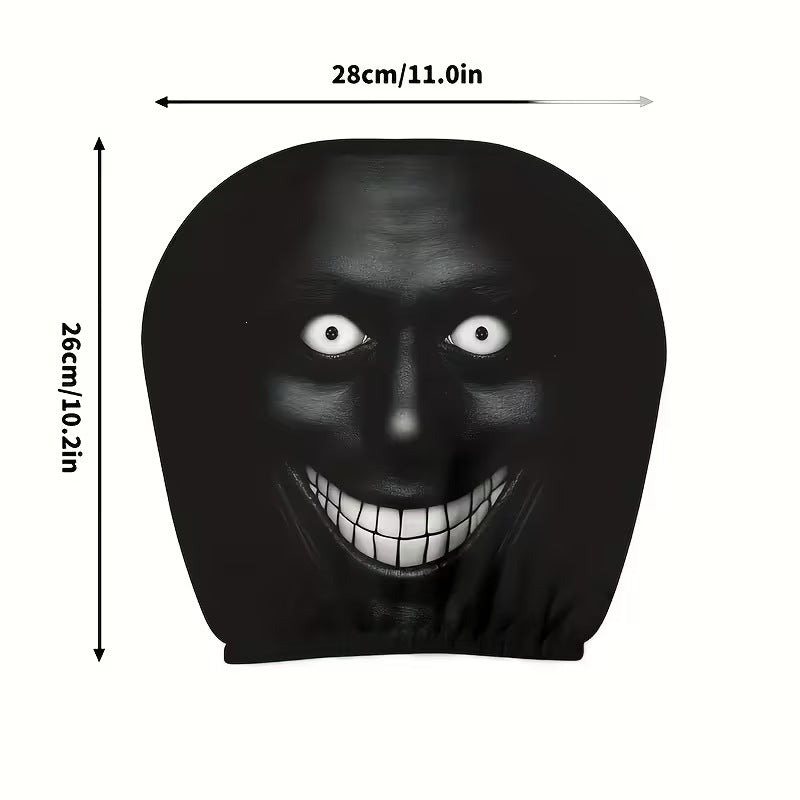 Spooky Dark-Style Grimace Headrest Cover