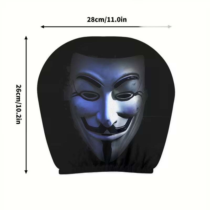 Spooky Dark-Style Grimace Headrest Cover