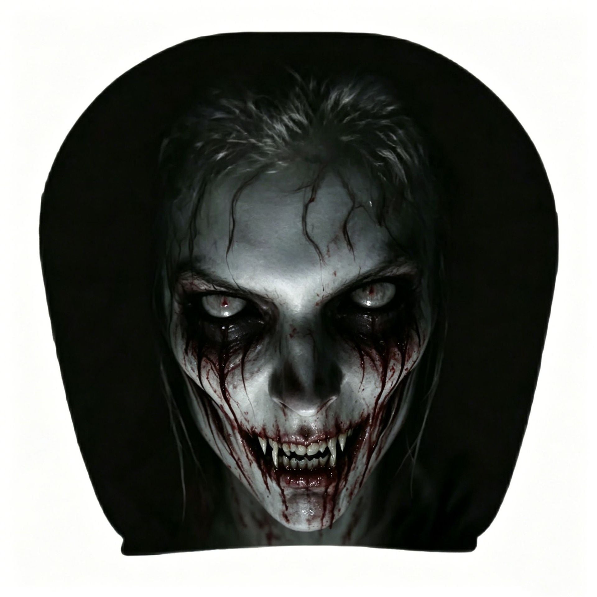 Spooky Dark-Style Grimace Headrest Cover
