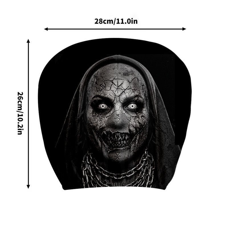 Spooky Dark-Style Grimace Headrest Cover
