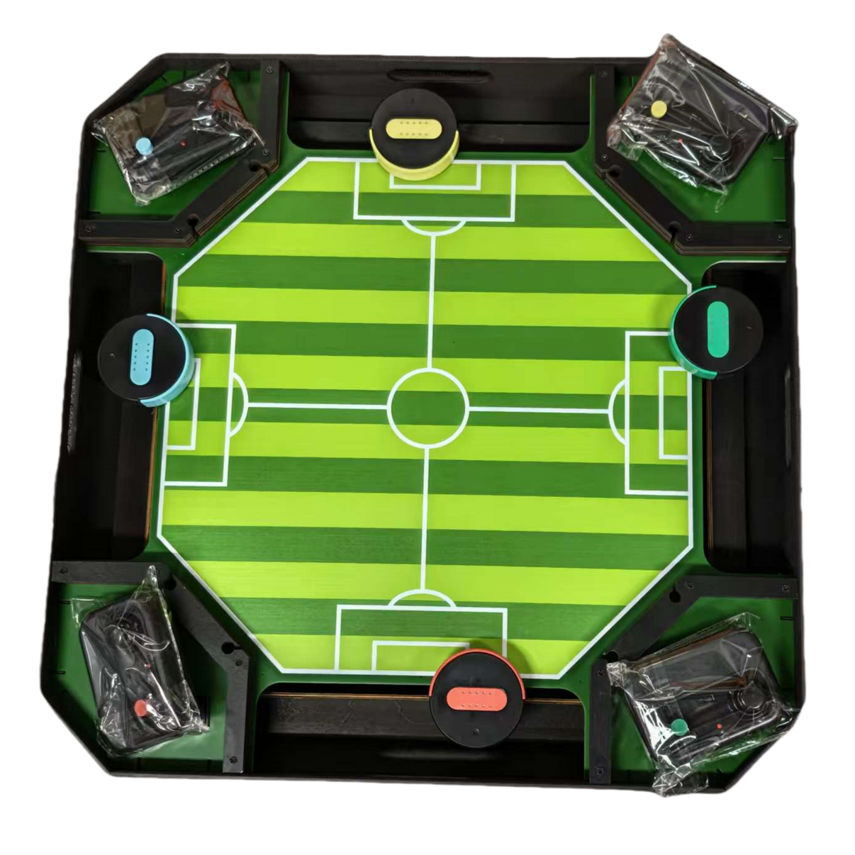 Remote control table football against the platform