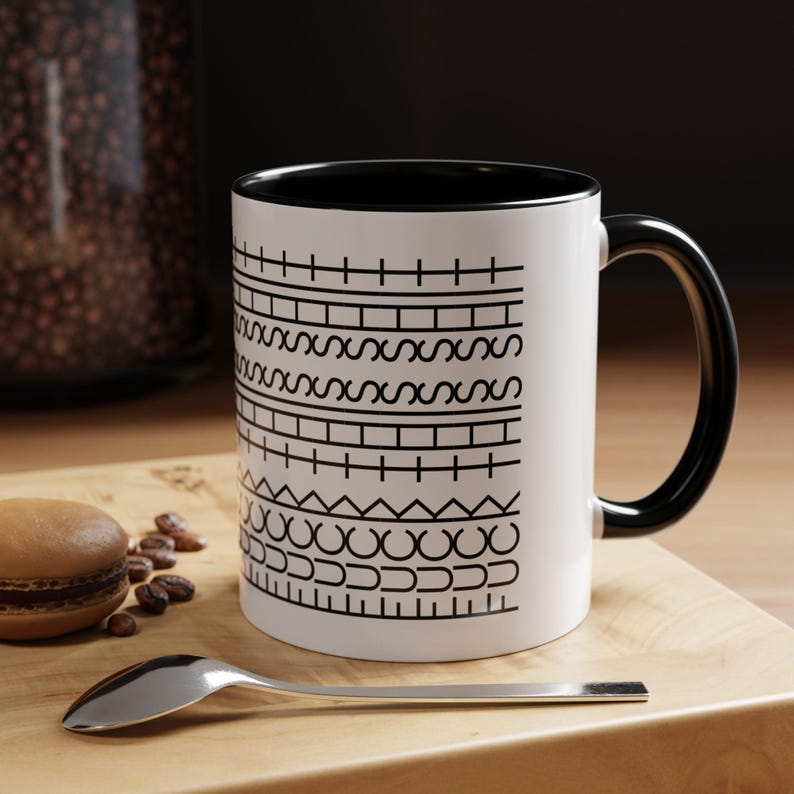 Ceramic coffee cup with hidden message