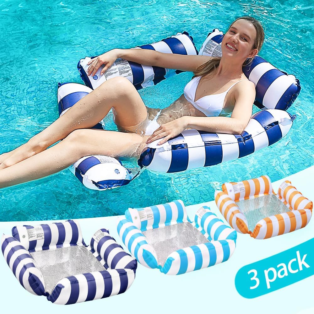 3 Pack Multi-Purpose Drifter Pool Floats for Summer Pool Lake Beach