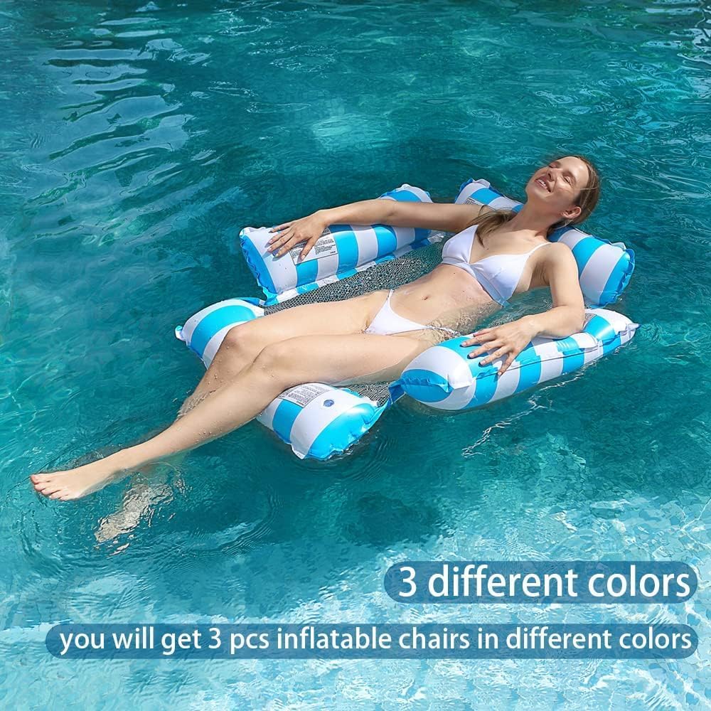3 Pack Multi-Purpose Drifter Pool Floats for Summer Pool Lake Beach